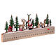 Adventskalender aus Holz – stilisierte Landschaft, horizontal, 40 × 2,5 × 16 cm s7