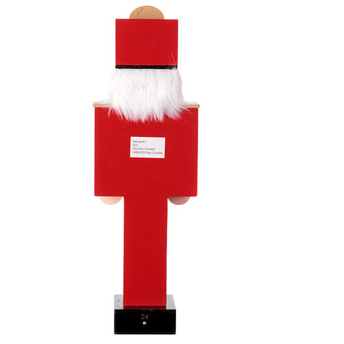 Advent calendar: nutcracker with drawers, colourful wood, 20x6x4 in 14