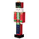 Advent calendar: nutcracker with drawers, colourful wood, 20x6x4 in s6