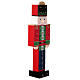 Advent calendar: nutcracker with drawers, colourful wood, 20x6x4 in s12