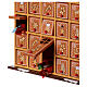 Calendário Advento casinha de doces madeira 35x25x10 cm s3
