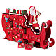 Calendario avvento slitta Babbo Natale rossa 25x35x10 cm s5