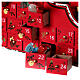 Calendário do Advento trenó Pai Natal vermelho 25x35x10 cm s3