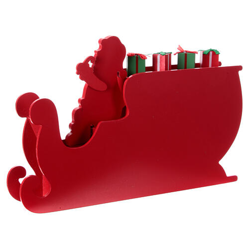 Red Santa's sleigh Advent calendar 25x35x10 cm 10
