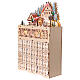 Calendario d'Avvento legno con paesaggio montagna renne 35x20x10 cm luce bianco freddo s4