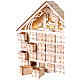 Calendario d'avvento con Natività luce led bianca 30x30x5 cm legno s2