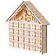 Calendario d'avvento con Natività luce led bianca 30x30x5 cm legno s3