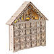 Wood Advent calendar with Holy Family LED white light 30x30x5 cm s6