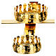 Golden Advent candleholder with 4 candles and bigger central candle, 18 in s4