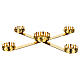 Castiçal de Advento dourado 4 velas e vela central 45 cm s1