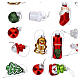 Calendario de Adviento adornos navideños de vidrio surtidos 24 piezas 31 x 29,5 x 4,4 cm s5