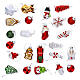 Calendrier de l'Avent décorations de Noël en verre assorties 24 pièces 30x30x5 cm s3