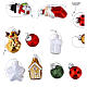 Calendrier de l'Avent décorations de Noël en verre assorties 24 pièces 30x30x5 cm s7