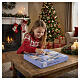Calendrier de l'Avent décorations de Noël en verre bleu assorties 24 pièces 30x30x5 cm s2
