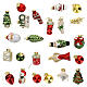 Calendrier de l'Avent décorations de Noël en verre assorties 24 pièces 30x30x5 cm s3