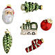 Calendrier de l'Avent décorations de Noël en verre assorties 24 pièces 30x30x5 cm s7