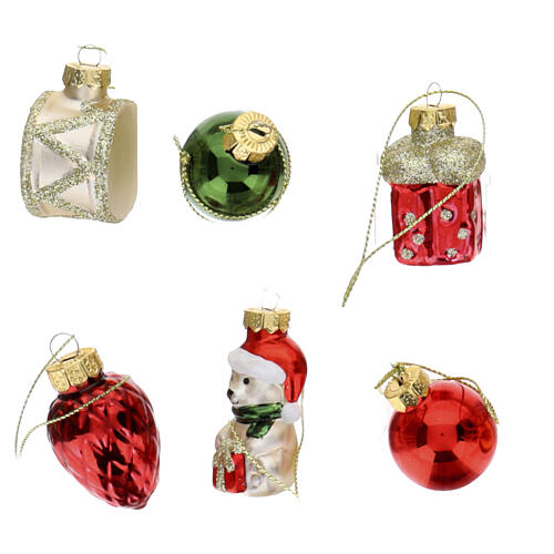 Calendário do Advento decorações de Natal em vidro sortidas 24 peças 30x30x5 cm 9