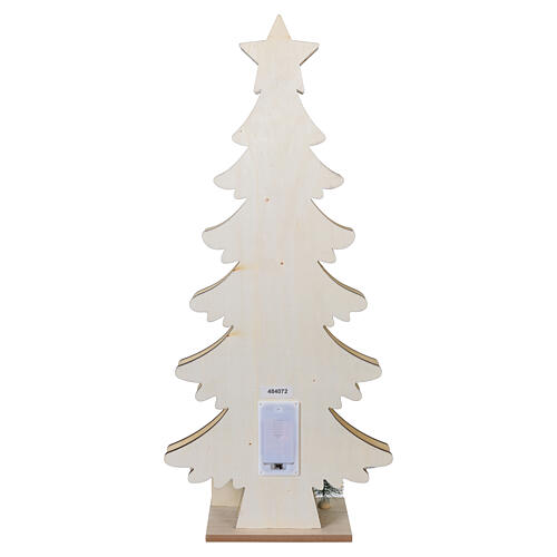 Green LED Christmas Advent calendar tree with Santa, warm white light, 18x8x2 in, indoor 7