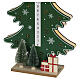 Calendrier de l'Avent de Noël vert LED sapin Père Noël lumière chaude 45x20x5 cm s5