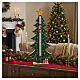 Calendário de Advento natalício verde LED árvore Pai Natal luz quente 45x20x5 cm para uso interno s2