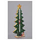 Calendário de Advento natalício verde LED árvore Pai Natal luz quente 45x20x5 cm para uso interno s6