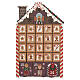 Calendario dell'Avvento casetta pan di zenzero in legno con 24 cassetti 40x25x5 cm s1