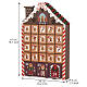 Calendario dell'Avvento casetta pan di zenzero in legno con 24 cassetti 40x25x5 cm s3