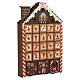 Calendario dell'Avvento casetta pan di zenzero in legno con 24 cassetti 40x25x5 cm s4