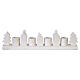 Portavela de Adviento porcelana blanca con casitas y árboles 30x10x5 cm s1