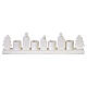 Portavela de Adviento porcelana blanca con casitas y árboles 30x10x5 cm s4