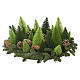 Centrotavola natalizio con alberelli decorativi e pigne 20x60 cm s1