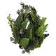 Ghirlanda natalizia decorativa con fogliame verde e pigne 10x30 cm s3