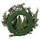 Ghirlanda natalizia decorativa con fogliame verde e pigne 10x30 cm s4