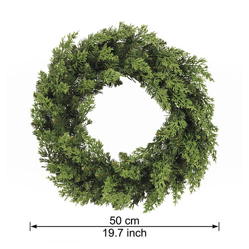 Artificial cedar Christmas wreath for indoor and outdoor use, 4x20 in 3