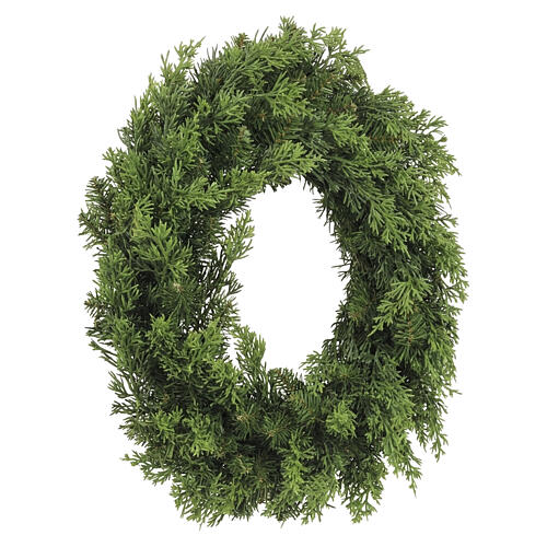 Artificial cedar Christmas wreath for indoor and outdoor use, 4x20 in 4