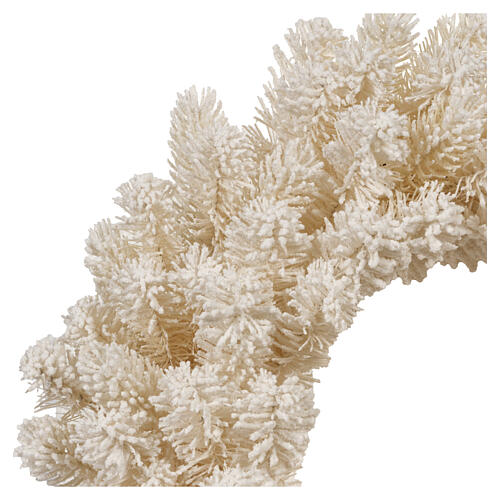 Cosy snow-flocked indoor Christmas wreath, 4x20 in 4