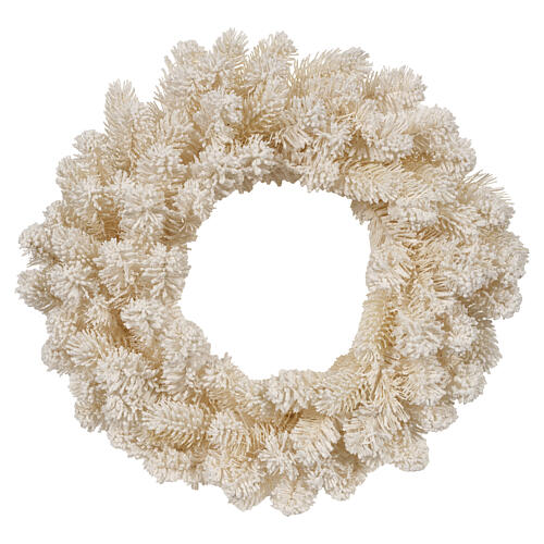Couronne de Noël Cozy enneigée pour intérieur 10x50 cm 1