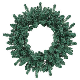 Emerald snow-flocked indoor Christmas wreath, 20 in