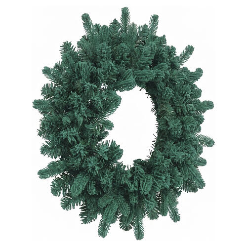 Corona natalizia Emerald innevata per interno 50 cm 4
