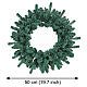 Corona natalizia Emerald innevata per interno 50 cm s3