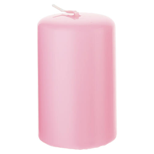 Kit 4 velas Adviento violeta y rosa opacas 80x50 mm 4