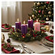Kit 4 candele Avvento viola e rosa opache 50x80 mm s2
