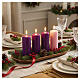 Advent candles, matte finish, 2x5 in, set of 4 s2