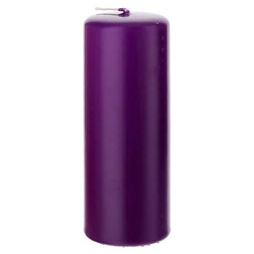 Kit 4 Velas opacas para el Adviento violeta y rosa 50x130 mm 3