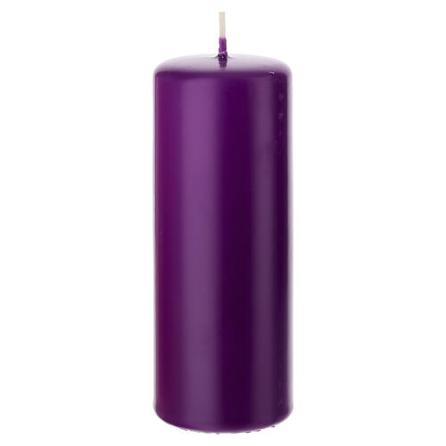 Kit 4 velas 130x50 mm violeta rosa opacas para Corona de Adviento 5