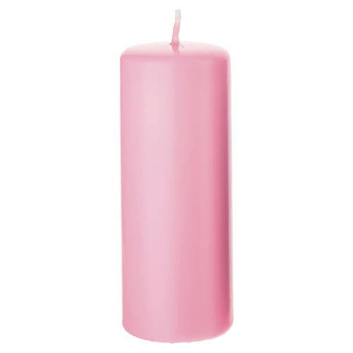 Kit 4 velas 130x50 mm violeta rosa opacas para Corona de Adviento 6