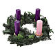 Kit 4 velas 130x50 mm violeta rosa opacas para Corona de Adviento s1