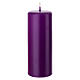 Kit 4 velas 130x50 mm violeta rosa opacas para Corona de Adviento s5
