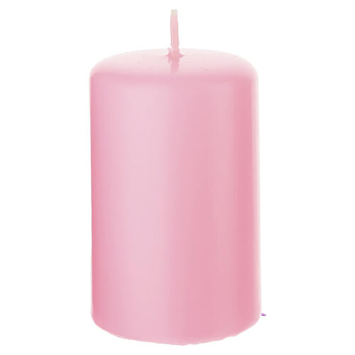 Kit Adviento corona y 4 velas 80x50 mm opacas violeta y rosa 7