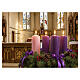 4x Candelotti dell'Avvento viola e rosa lucidi 180x60 mm s2